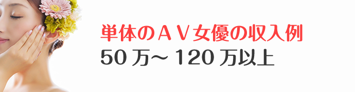 単体AV女優 50万～100万以上